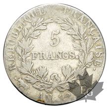 FRANCE-1803-5 Francs An 12M Empereur TB