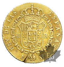 ESPAGNE-1823-2 ESCUDOS-Fernando VII-TTB