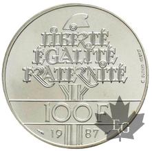 FRANCE-1987-Essai de 100 Francs Égalité La Fayette-FDC