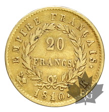FRANCE-1810 K- 20 FRANCS NAPOLÉON EMPEREUR-TTB+