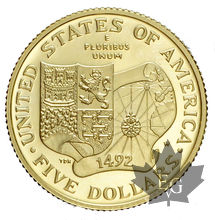 USA-1992-5 DOLLARS-PROOF-1494 Chstopher Columbus