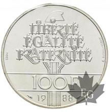 FRANCE-Essai de 100 Francs Fraternité, 1988-FDC