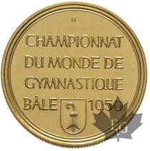 SUISSE-1950-Médaille en or Championnat de gymnastique-FDC
