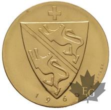 Suisse, 1940, Médaille en or, 500 Jahre Thurgau-FDC