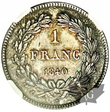 FRANCE-1840 A-1 FRANC-LOUIS PHILIPPE-NGC MS62