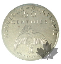 NOUVELLE CALEDONIE-1948-50 CENTIMES ESSAI SANS LISTEL-PCGS SP65