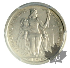 Océania-1949-50 centimes-ESSAI-PCGS SP66