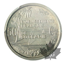 Océania-1949-50 centimes-ESSAI-PCGS SP66