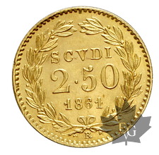 VATICAN-1861-PIUS IX-2.5 SCUDI-AN XV-FDC