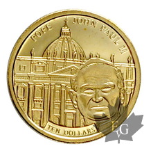 LIBERIE-2003-10 DOLLARS-Jean Paul II-PROOF