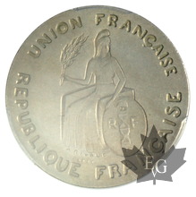 OCEANIE-1948-2 FRANCS ESSAI-PCGS SP65 sans listel