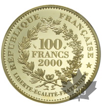 FRANCE-2000-100 Francs Or -Marianne LAGRIFFOUL-PROOF