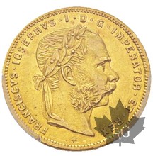 AUTRICHE-1883-8 Florins-20 Francs-PCGS AU55