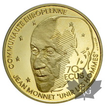 FRANCE-1992-500 FRANCS-70 ECU-Jean Monnet-PROOF