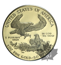 USA-1990-1 ONCE or-1 OZ Gold-50 Dollars-PROOF