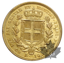 ITALIE-1834-100 Lire-Genova- Carlo Alberto-TTB-SUP