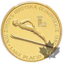 POLOGNE-1980-2000 zlotych-Winter Olympics-PCGS PR64