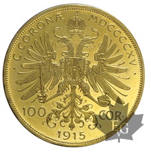 AUTRICHE-1915-100 Corona-Original-NO restrike-FDC