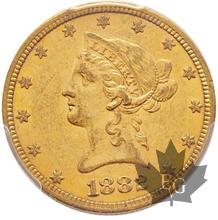 USA-1882 S-10 DOLLARS-Liberty head-PCGS MS61
