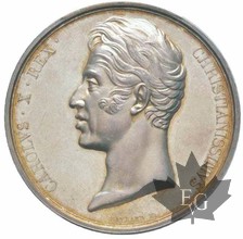 FRANCE-1825-Médaille en argent-Charles X-PCGS MS61