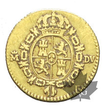 ESPAGNE-1786-1/2 ESCUDO-Carlos III- TTB