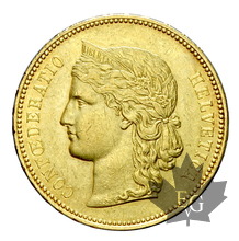 SUISSE-1889-20 Francs-Tranche DOMINUS sur la tête-SUP-Rare