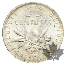 FRANCE-1899-50 CENTIMES-SEMEUSE-presque FDC