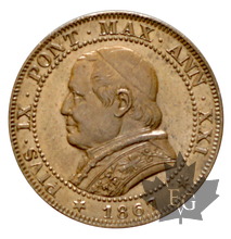 VATICAN-1867-AN XXI-1 SOLDO-PIUS IX-FDC