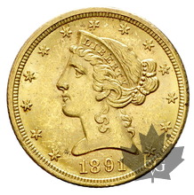 USA-1891CC-5 DOLLARS LIBERTY-SUP