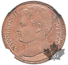 FRANCE-1816-ESSAI de 3 centimes-Napoléon II -NGC  MS64 RB
