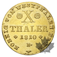 WESTPHALIE-1810 B-X THALER-JÉRÔME NAPOLÉON-TB-TTB-RARE