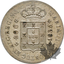 PORTUGAL-1835-400 REIS-PCGS MS65