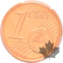 EUROPE-Monnaie de 1 centime d’euro, double face-PCGS MS67