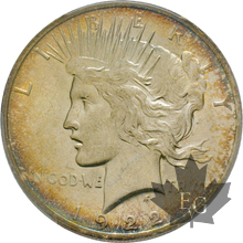 USA-1922-1 DOLLAR-PEACE-PCGS AU58