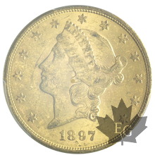 USA-1897 S-20 DOLLARS-Liberty Head-PCGS MS62