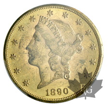 USA-1890 S-20 DOLLARS-Liberty Head-PCGS MS62