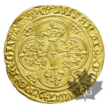 FRANCE-ÉCU D&#039;OR- Charles VI (1380-1422)-presque FDC