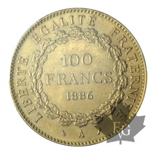 FRANCE-1886 A-100 FRANCS-III ème REPUBLIQUE-PCGS MS63