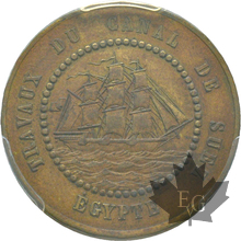 FRANCE CANAL DE SUEZ-1865-1 FRANC-PCGS AU55-Rare