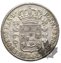 BRESIL-1816-960 REIS-reformée sur 8 reales-SUP