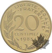 FRANCE-1983-20-CENTIMES-MARIANNE-piefort-