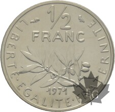 FRANCE-1971-1/2-FRANC-SEMEUSE-PIEFORT-FDC