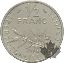 FRANCE-1968-1/2-FRANC-SEMEUSE-PIEFORT-FDC