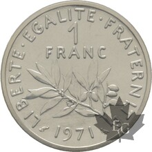 FRANCE-1971-1-FRANC-SEMEUSE-ARGENT-PIEFORT-FDC