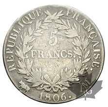FRANCE-1806 M-5 FRANCS Toulouse-Napoleon Empereur-TB