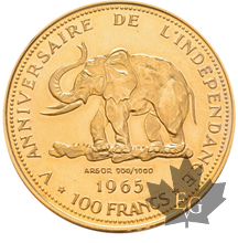 CONGO-1965-100 FRANCS-FDC
