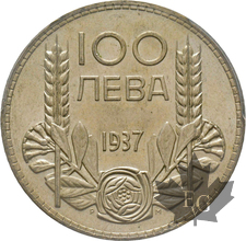 BULGARIE-1937-100 LEVA-Boris III 1918-1943-PCGS MS62
