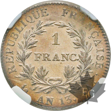 FRANCE-AN 13A-1 FRANC-NAPOLEON EMPEREUR-PCGS MS63