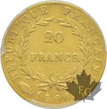 FRANCE-1806I-20 FRANCS or-NAPOLEON EMPEREUR-PCGS VF30