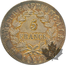 FRANCE-1811D-5 FRANCS-NAPOLEON EMPEREUR-PCGS AU58